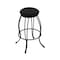 Holland Bar Stool Co 30" Swivel Bar Stool, Black Wrinkle, Canter Espresso Seat 300030BW003 - alternate 1